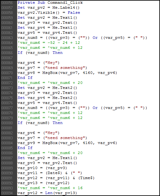 VBReFormer VB Decompiler Screenshot
